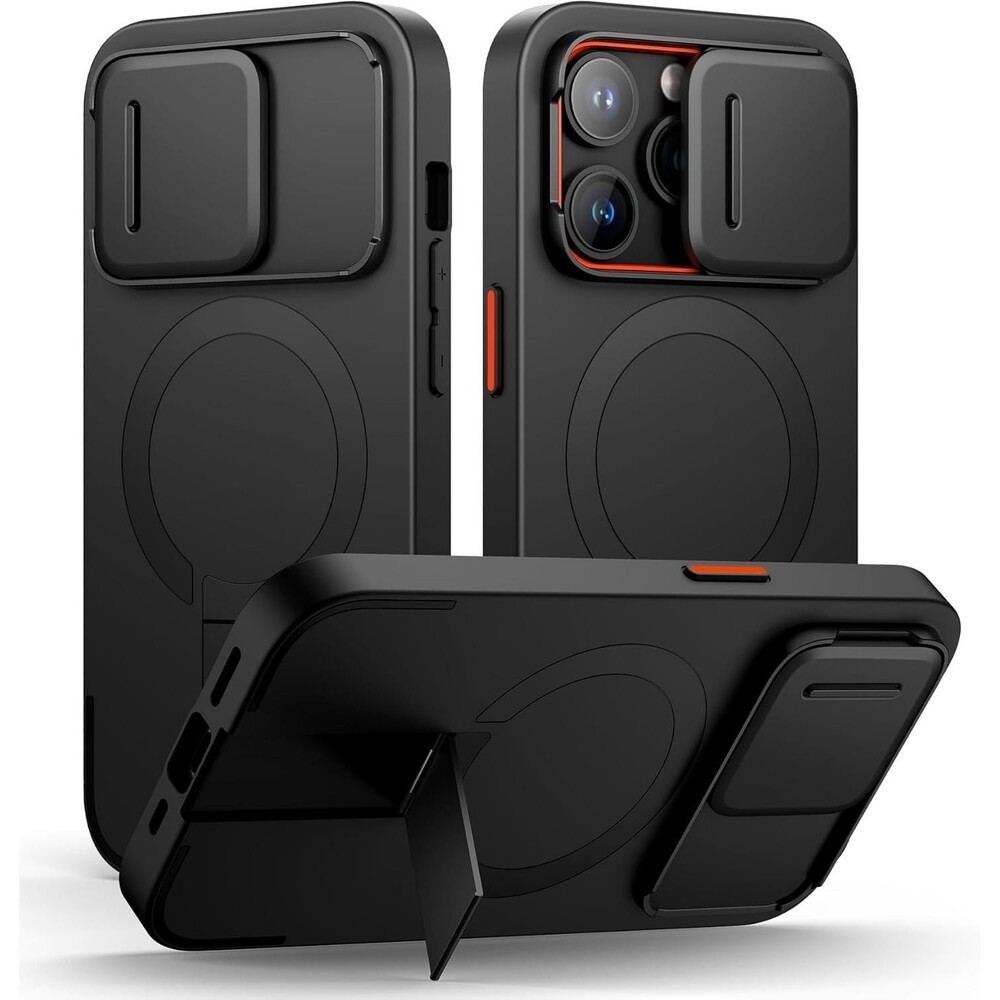 SURITCH for iPhone 14 Pro Case with Magnetic Camera IPhone 14 Pro-6.1", Black